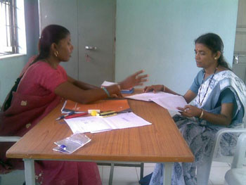 Sangam's Social Worker in the Counselling Cell